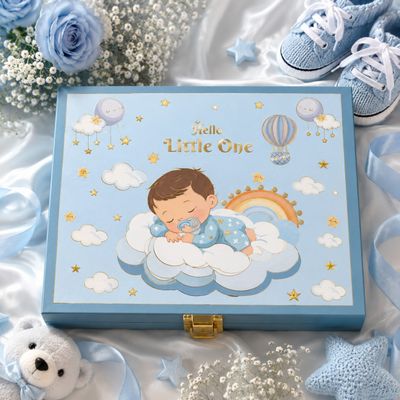 Hello Little One Boy 10 gm 999 silver coin Gift Box with 4 Coin set